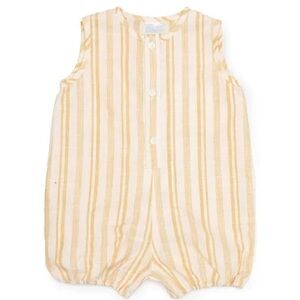 Edgehill Collection romper Baby Boy Sleeveless Stripped Shortall bubble onesie